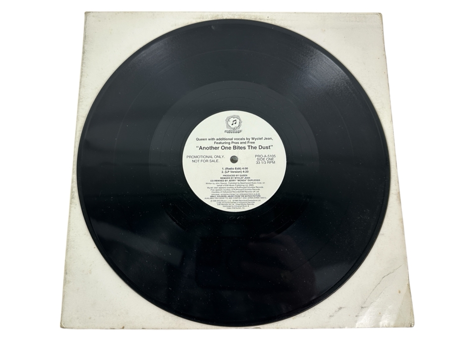 Just Added - Queen - Another One Bites The Dust Vinyl Record Featuring Wyclef Jean, Pros And Free 1998  Dreamworks Records - Promotional Copy