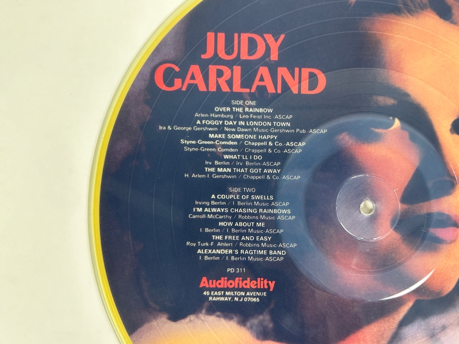 Just Added - Judy Garland Audiofidelity Picture Disc Vinyl Record PD 311 Over The Rainbow [Photo 2]