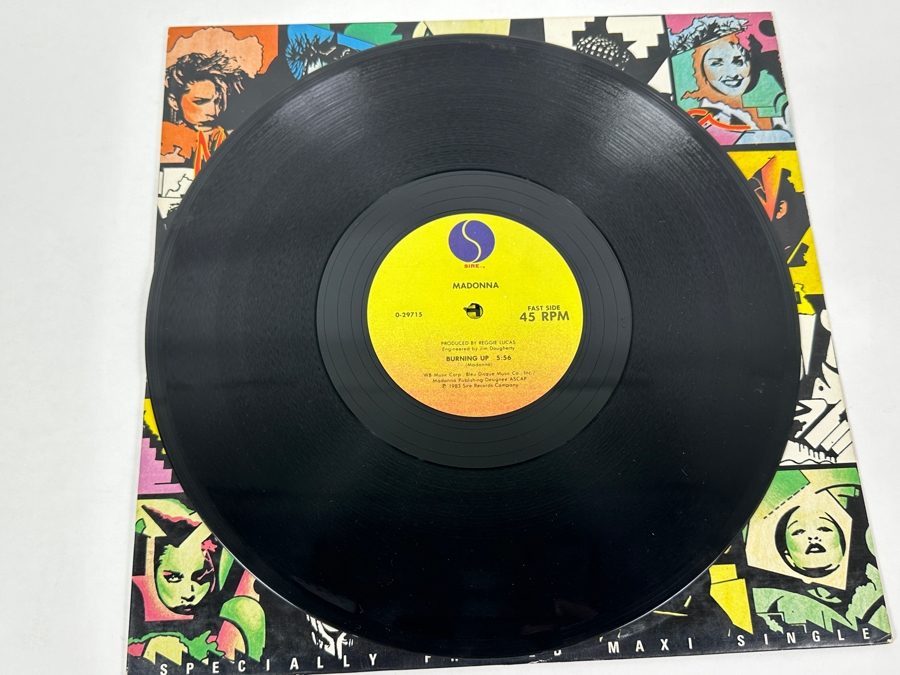 Just Added - (2) Madonna Singles Vinyl Records: Borderline & Burning Up / Physical Attraction [Photo 6]