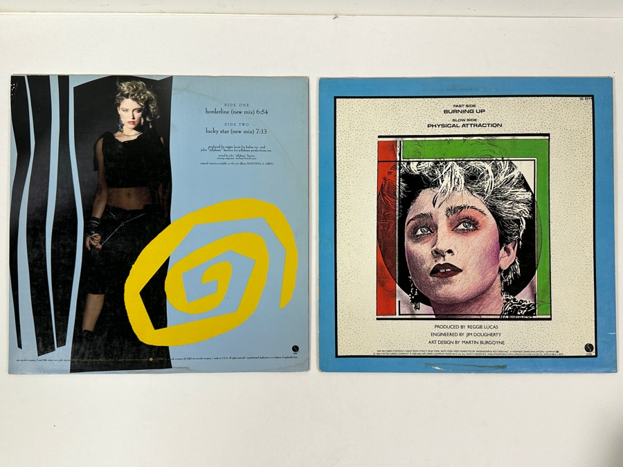 Just Added - (2) Madonna Singles Vinyl Records: Borderline & Burning Up / Physical Attraction [Photo 4]