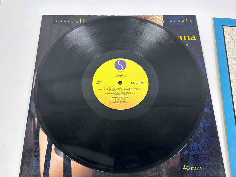 Just Added - (2) Madonna Singles Vinyl Records: Borderline & Burning Up / Physical Attraction [Photo 5]