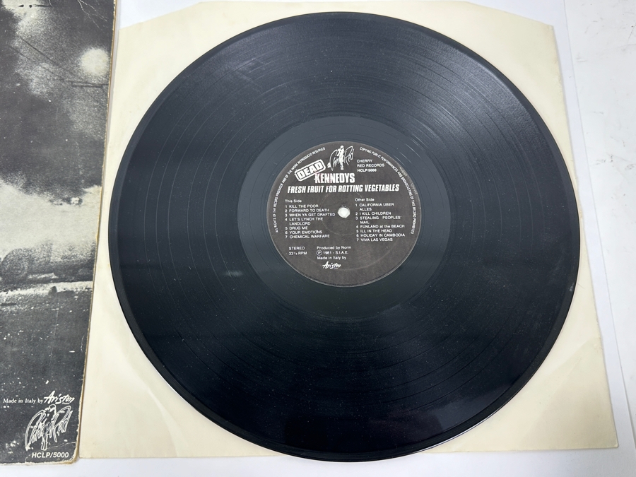 Just Added - Dead Kennedys - Fresh Fruit For Rotting Vegetables Vinyl Record 1981 Made In Italy Cherry Red Records HCLP/5000 Featuring California Uber Alles [Photo 8]
