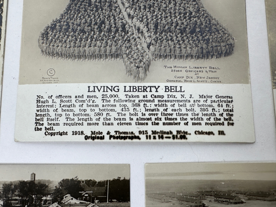 Just Added - (12) Antique Arthur Mole (1889-1983) & John Thomas (Died 1947) US Military Patriotic Images Real Photo Postcards Using Thousands Of Soldiers To Create Patterns And Patriotic Images Called “Living Photographs” Postcards Estimate $1,000-$1,500 [Photo 23]