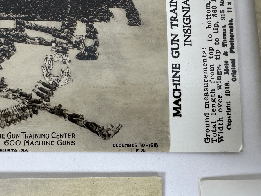 Just Added - (12) Antique Arthur Mole (1889-1983) & John Thomas (Died 1947) US Military Patriotic Images Real Photo Postcards Using Thousands Of Soldiers To Create Patterns And Patriotic Images Called “Living Photographs” Postcards Estimate $1,000-$1,500 [Photo 10]