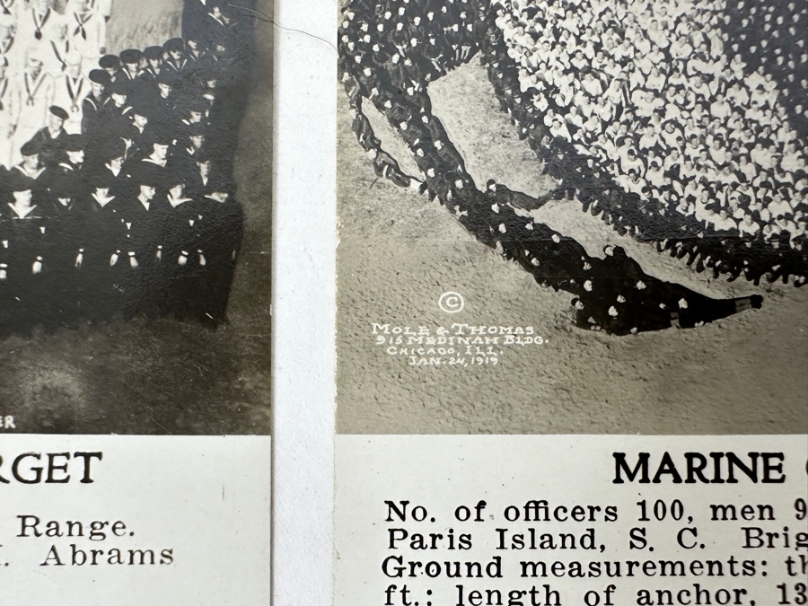 Just Added - (12) Antique Arthur Mole (1889-1983) & John Thomas (Died 1947) US Military Patriotic Images Real Photo Postcards Using Thousands Of Soldiers To Create Patterns And Patriotic Images Called “Living Photographs” Postcards Estimate $1,000-$1,500 [Photo 43]