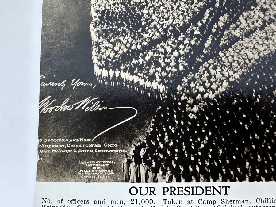 Just Added - (12) Antique Arthur Mole (1889-1983) & John Thomas (Died 1947) US Military Patriotic Images Real Photo Postcards Using Thousands Of Soldiers To Create Patterns And Patriotic Images Called “Living Photographs” Postcards Estimate $1,000-$1,500 [Photo 18]