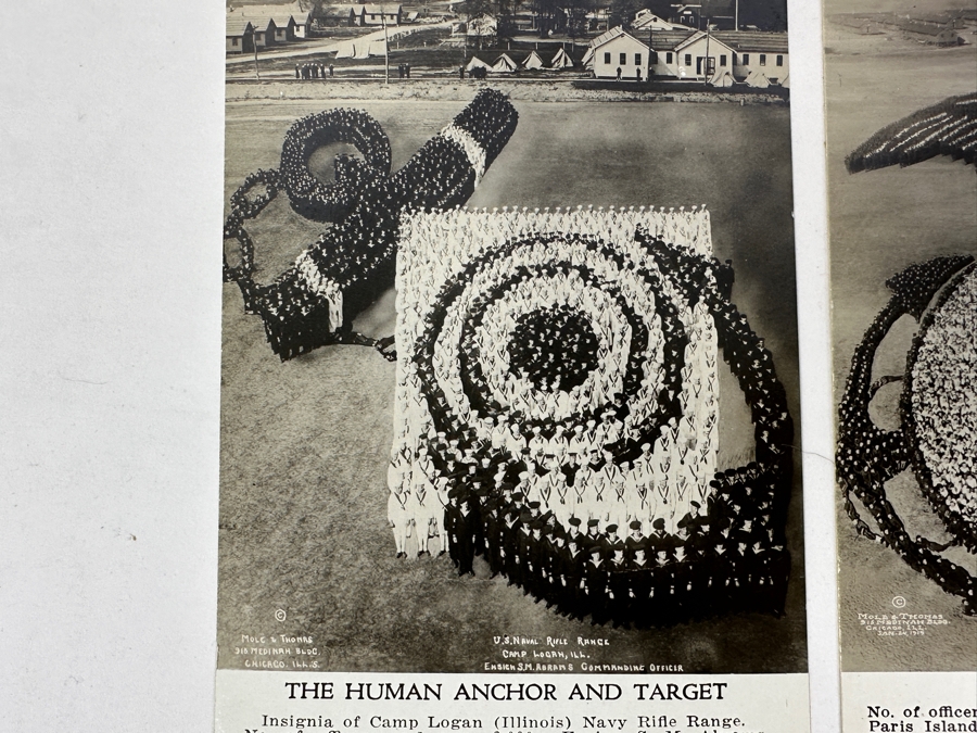 Just Added - (12) Antique Arthur Mole (1889-1983) & John Thomas (Died 1947) US Military Patriotic Images Real Photo Postcards Using Thousands Of Soldiers To Create Patterns And Patriotic Images Called “Living Photographs” Postcards Estimate $1,000-$1,500 [Photo 38]