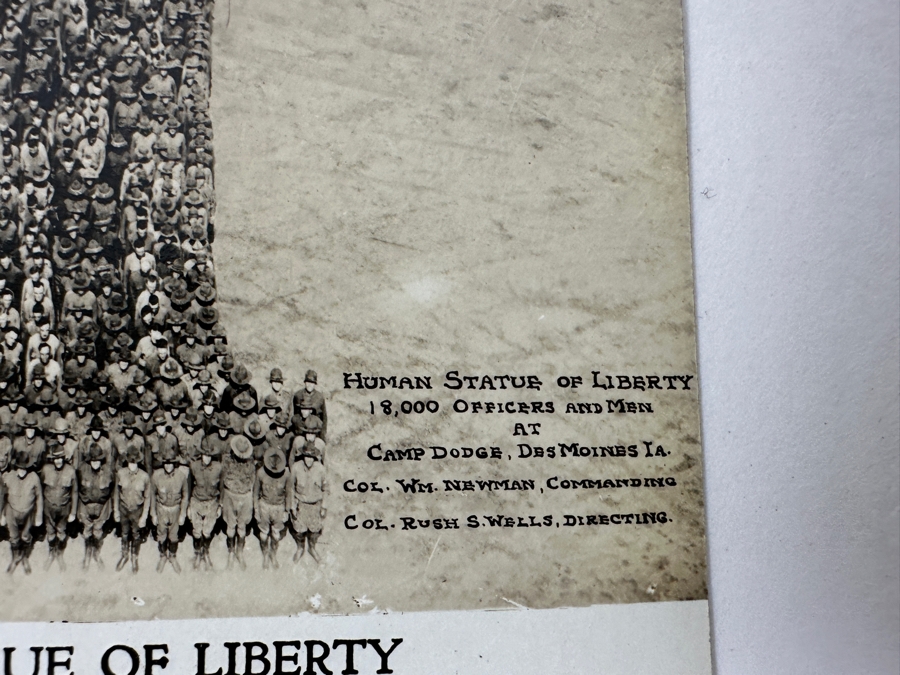 Just Added - (12) Antique Arthur Mole (1889-1983) & John Thomas (Died 1947) US Military Patriotic Images Real Photo Postcards Using Thousands Of Soldiers To Create Patterns And Patriotic Images Called “Living Photographs” Postcards Estimate $1,000-$1,500 [Photo 51]