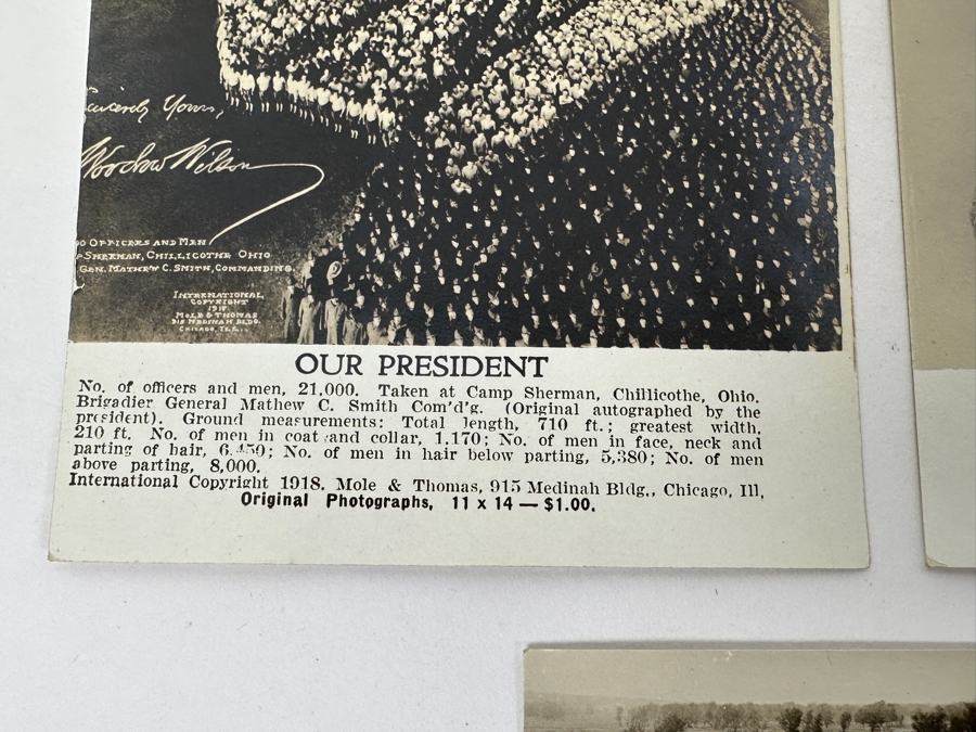 Just Added - (12) Antique Arthur Mole (1889-1983) & John Thomas (Died 1947) US Military Patriotic Images Real Photo Postcards Using Thousands Of Soldiers To Create Patterns And Patriotic Images Called “Living Photographs” Postcards Estimate $1,000-$1,500 [Photo 19]