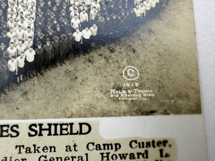 Just Added - (12) Antique Arthur Mole (1889-1983) & John Thomas (Died 1947) US Military Patriotic Images Real Photo Postcards Using Thousands Of Soldiers To Create Patterns And Patriotic Images Called “Living Photographs” Postcards Estimate $1,000-$1,500 [Photo 34]