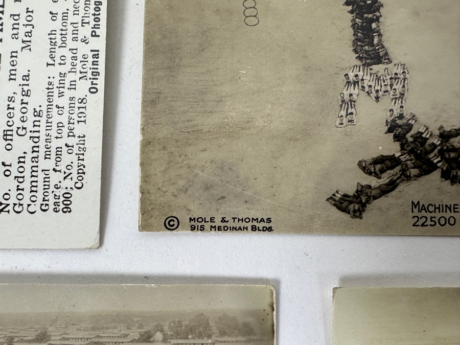 Just Added - (12) Antique Arthur Mole (1889-1983) & John Thomas (Died 1947) US Military Patriotic Images Real Photo Postcards Using Thousands Of Soldiers To Create Patterns And Patriotic Images Called “Living Photographs” Postcards Estimate $1,000-$1,500 [Photo 8]