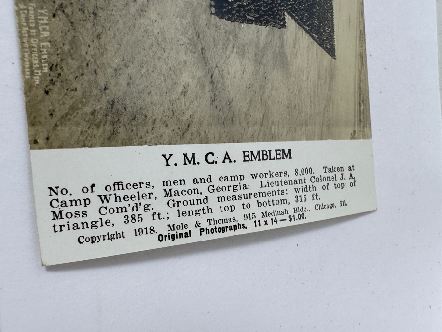 Just Added - (12) Antique Arthur Mole (1889-1983) & John Thomas (Died 1947) US Military Patriotic Images Real Photo Postcards Using Thousands Of Soldiers To Create Patterns And Patriotic Images Called “Living Photographs” Postcards Estimate $1,000-$1,500 [Photo 15]