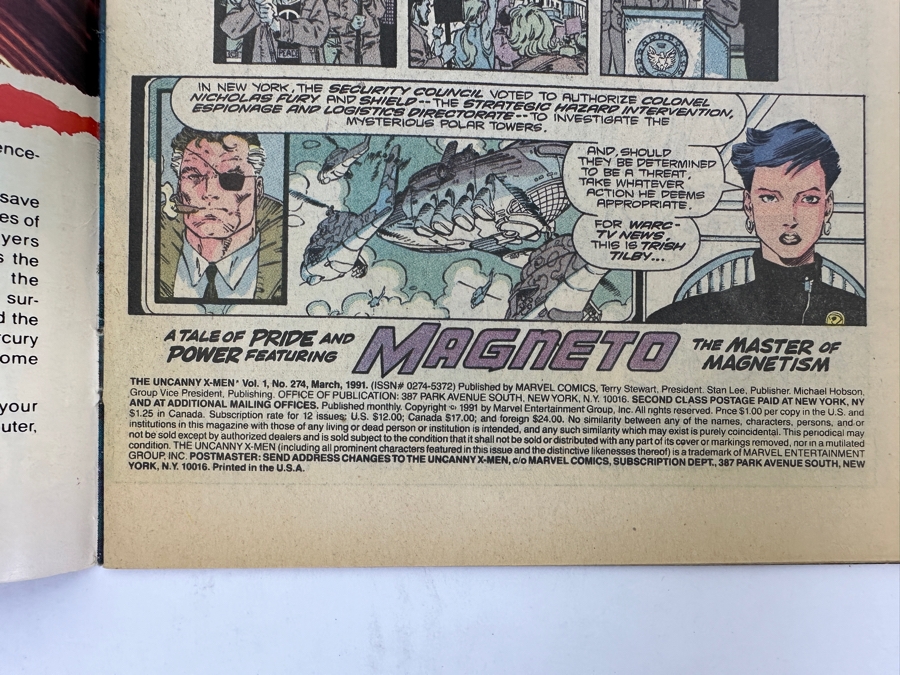 Just Added - Vintage 1991 Marvel Comics The Uncanny X-Men No. 274 Jim Lee Comic Book [Photo 7]