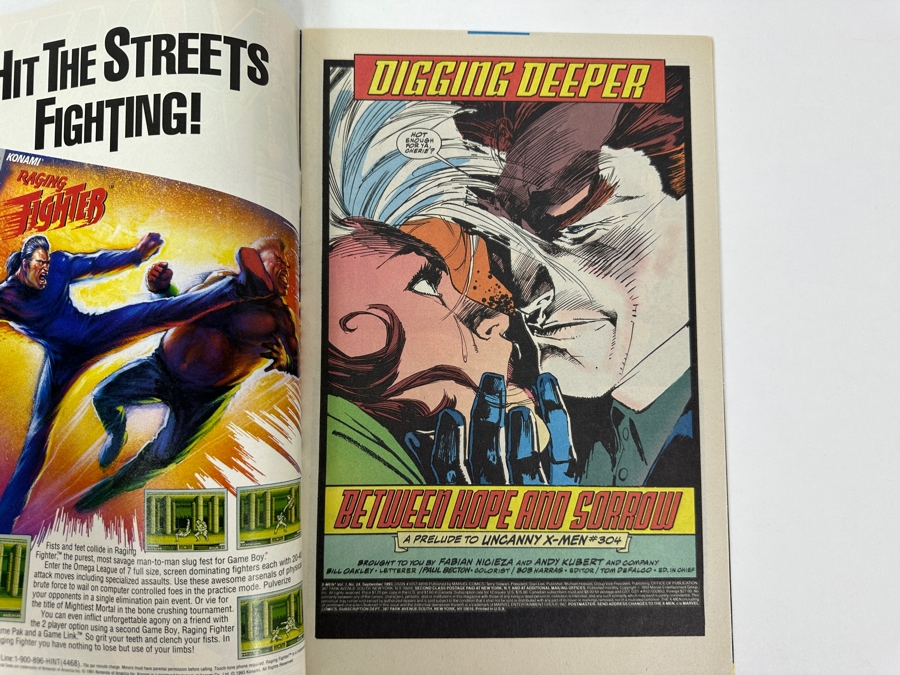 Just Added - Vintage 1993 Marvel Comics X-Men No. 24 Rogue & Gambit Kiss Cover Comic Book [Photo 5]