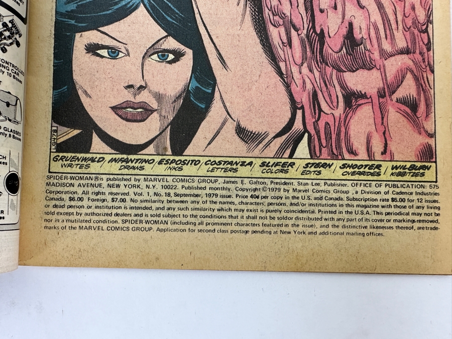 Just Added - Vintage 1979 Marvel Comics Spider-Woman Sins Of The Flesh #18 Comic Book [Photo 5]