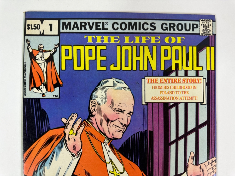 Just Added - Vintage 1982 Marvel Comics The Life Of Pope John Paul II No. 1 Comic Book [Photo 2]