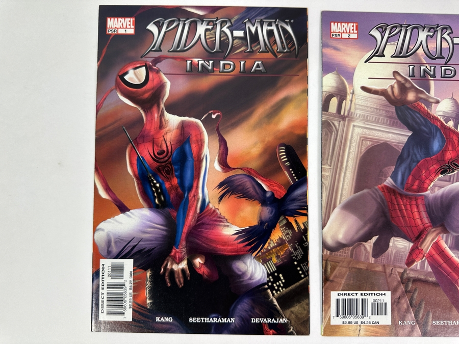 Just Added - Vintage 2005 Marvel Comics Spider-Man India No. 1, 2 & 3 1st Appearance Of Pavitr Prabhakar Comic Books [Photo 2]