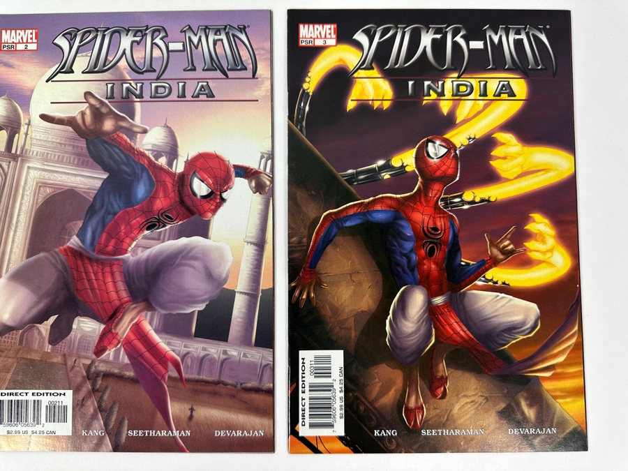 Just Added - Vintage 2005 Marvel Comics Spider-Man India No. 1, 2 & 3 1st Appearance Of Pavitr Prabhakar Comic Books [Photo 4]