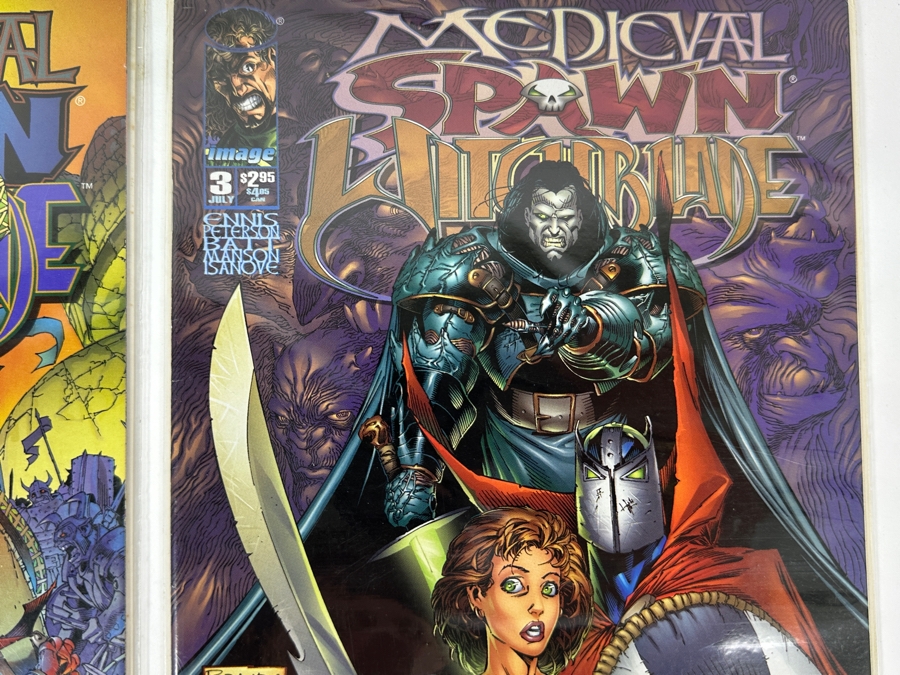 Just Added - Vintage 1996 Image Comics Medieval Spawn Witchblade No. 1, 2 & 3 Comic Books Plus Medieval Spawn Witchblade TPB Softcover [Photo 7]