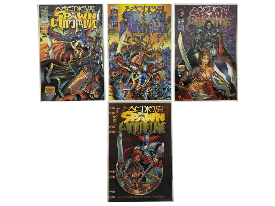 Just Added - Vintage 1996 Image Comics Medieval Spawn Witchblade No. 1, 2 & 3 Comic Books Plus Medieval Spawn Witchblade TPB Softcover