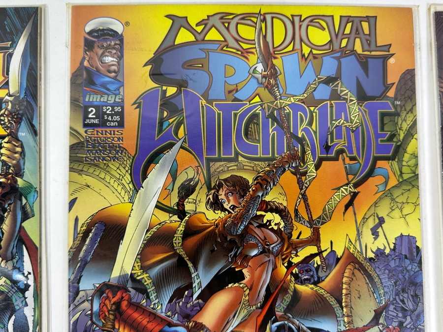 Just Added - Vintage 1996 Image Comics Medieval Spawn Witchblade No. 1, 2 & 3 Comic Books Plus Medieval Spawn Witchblade TPB Softcover [Photo 5]