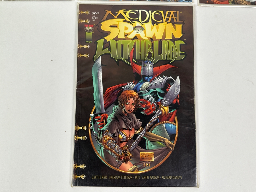 Just Added - Vintage 1996 Image Comics Medieval Spawn Witchblade No. 1, 2 & 3 Comic Books Plus Medieval Spawn Witchblade TPB Softcover [Photo 8]