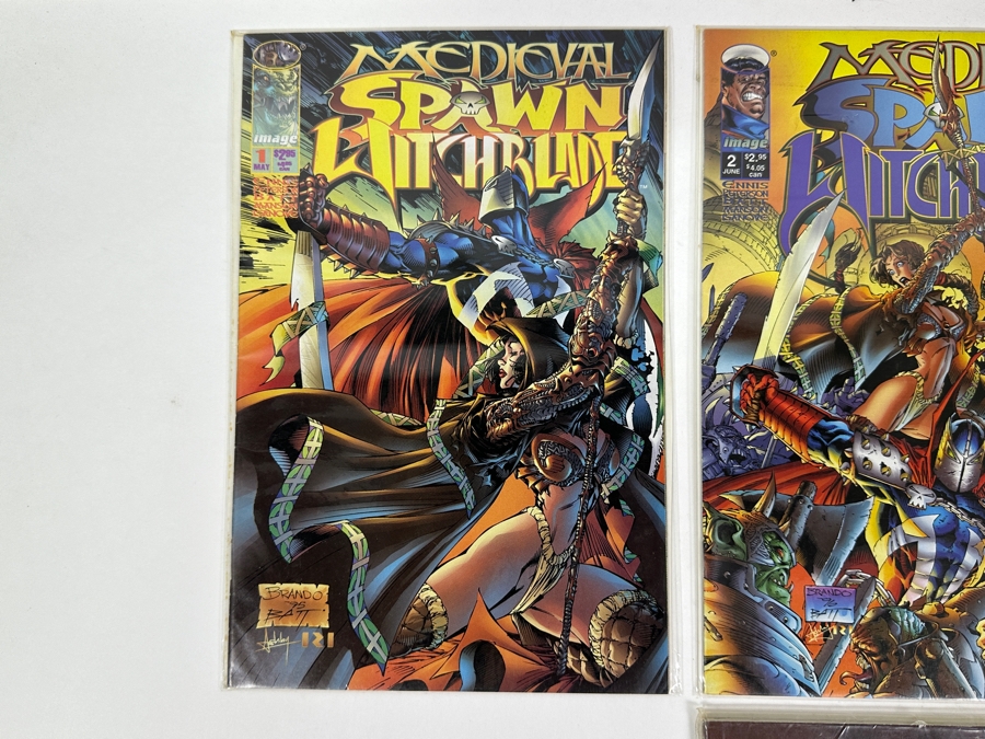 Just Added - Vintage 1996 Image Comics Medieval Spawn Witchblade No. 1, 2 & 3 Comic Books Plus Medieval Spawn Witchblade TPB Softcover [Photo 2]