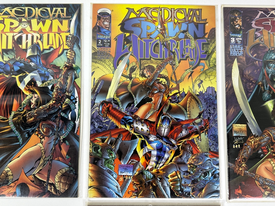 Just Added - Vintage 1996 Image Comics Medieval Spawn Witchblade No. 1, 2 & 3 Comic Books Plus Medieval Spawn Witchblade TPB Softcover [Photo 4]