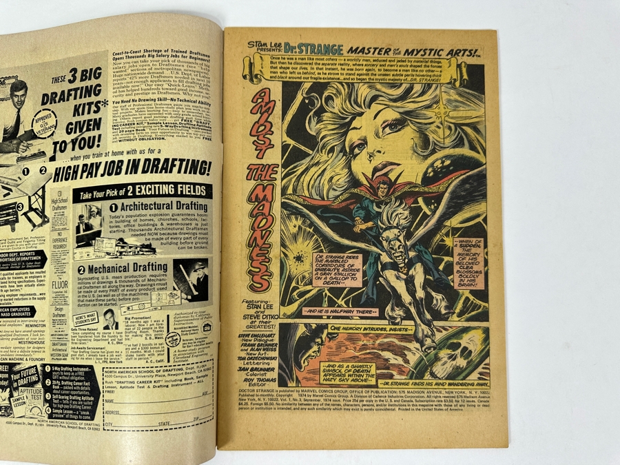 Just Added - Vintage 1974 Marvel Comics Doctor Strange No. 3 Comic Book [Photo 4]