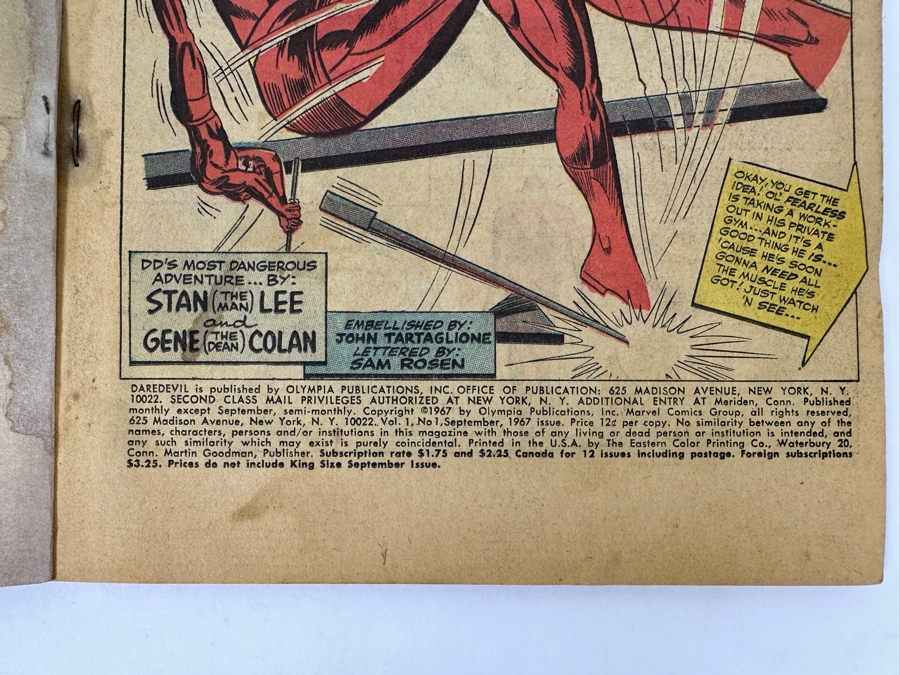 Just Added - Vintage 1967 Marvel Comics King-Size Special Annual Here Comes… Daredevil No. 1 Comic Book [Photo 6]