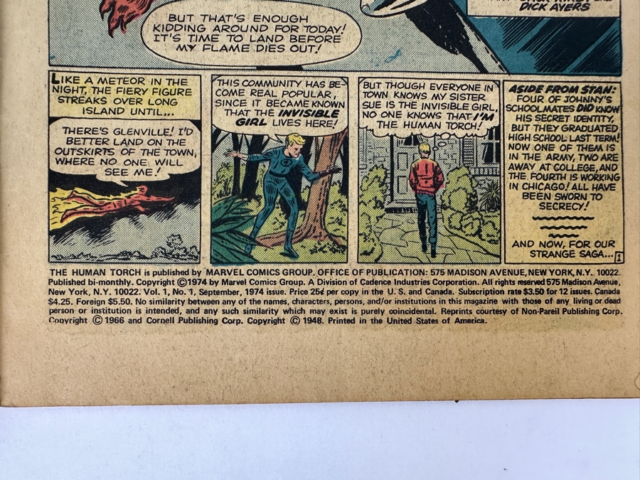 Just Added - Vintage 1974 Marvel Comics The Human Torch No. 1 Comic Book [Photo 6]