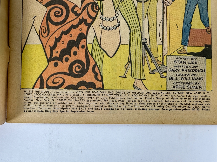 Just Added - Vintage 1967 Marvel Comics Millie The Model No. 153 Comic Book [Photo 6]