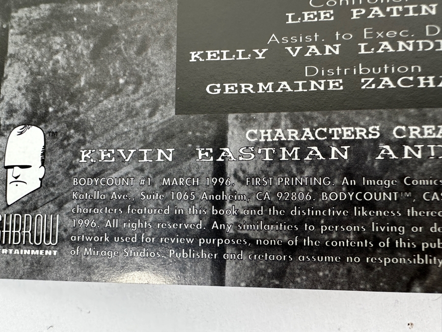 Just Added - Vintage 1996 Image Comics Bodycount No. 1 First Printing Kevin Eastman Teenage Mutant Ninja Turtles [Photo 7]