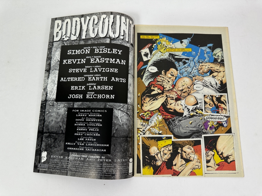 Just Added - Vintage 1996 Image Comics Bodycount No. 1 First Printing Kevin Eastman Teenage Mutant Ninja Turtles [Photo 6]