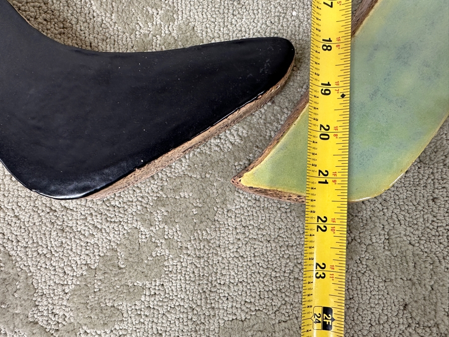 Just Added - Jean Smith Glazed Ceramic Wall Sculpture in 12 parts  32'W x 22'H as Displayed [Photo 7]