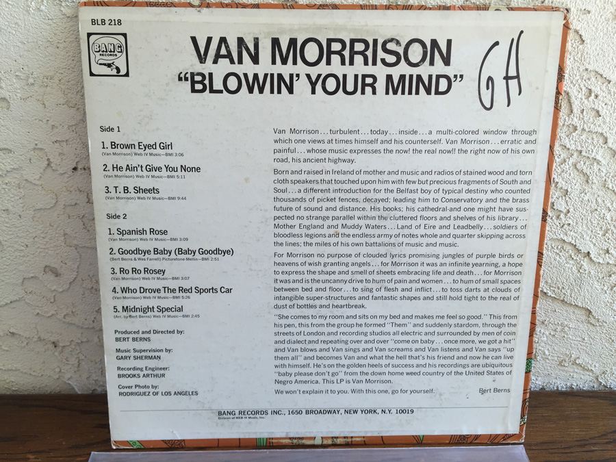 Van Morrison ‎- Blowin' Your Mind! - Bang Records ‎- BLB 218 [Photo 2]