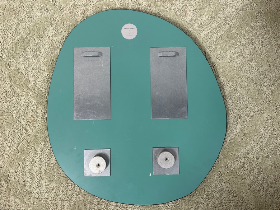 Just Added - Studio Sabine Marcelis with Brit van Nerven Off Round Seeing Glass Mirror 550 in Silver Retails $3,520 21.6'H x 19.8'W x 1'D [Photo 5]