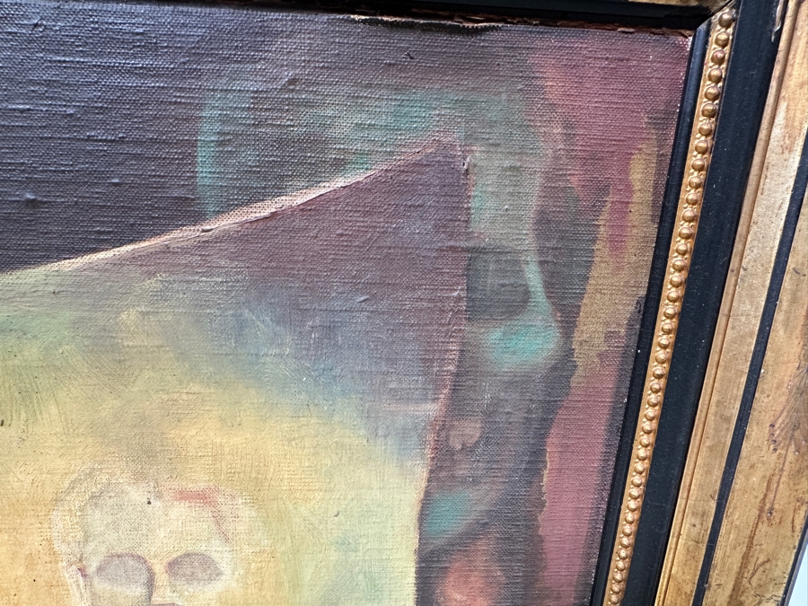 Just Added - Joanne Rimmer Original Acrylic Painting On Board Signed Lower Right 13 X 27 In Antique Frame 18 X 32 [Photo 5]