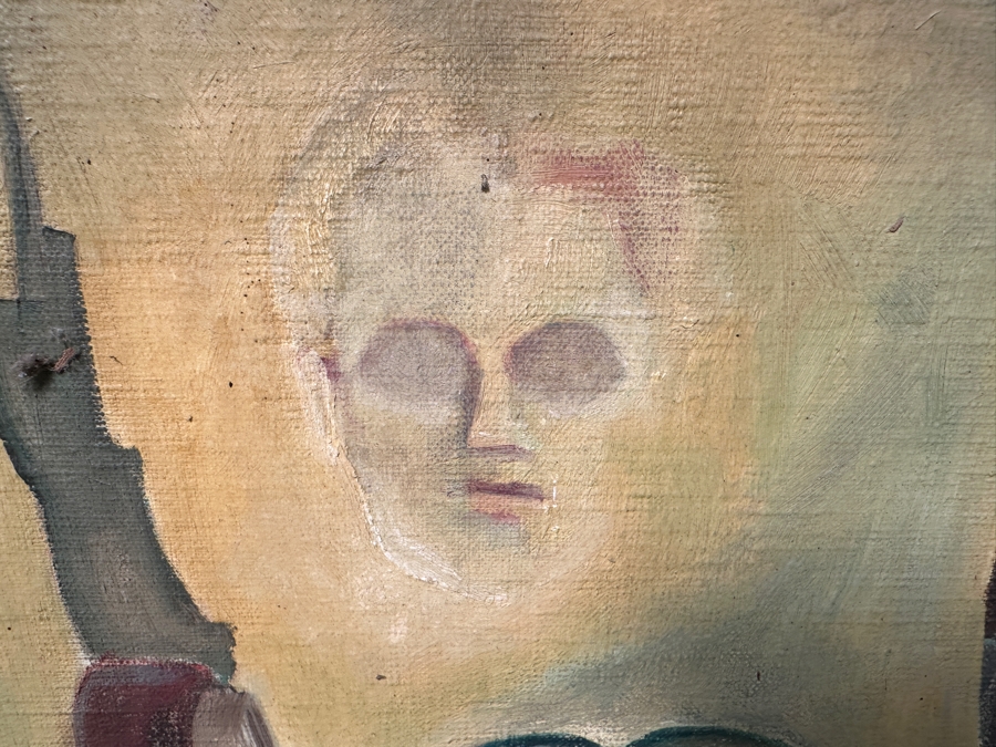 Just Added - Joanne Rimmer Original Acrylic Painting On Board Signed Lower Right 13 X 27 In Antique Frame 18 X 32 [Photo 4]