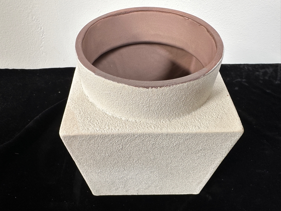 Just Added - West Elm White Ceramic Jar 8.5H [Photo 2]