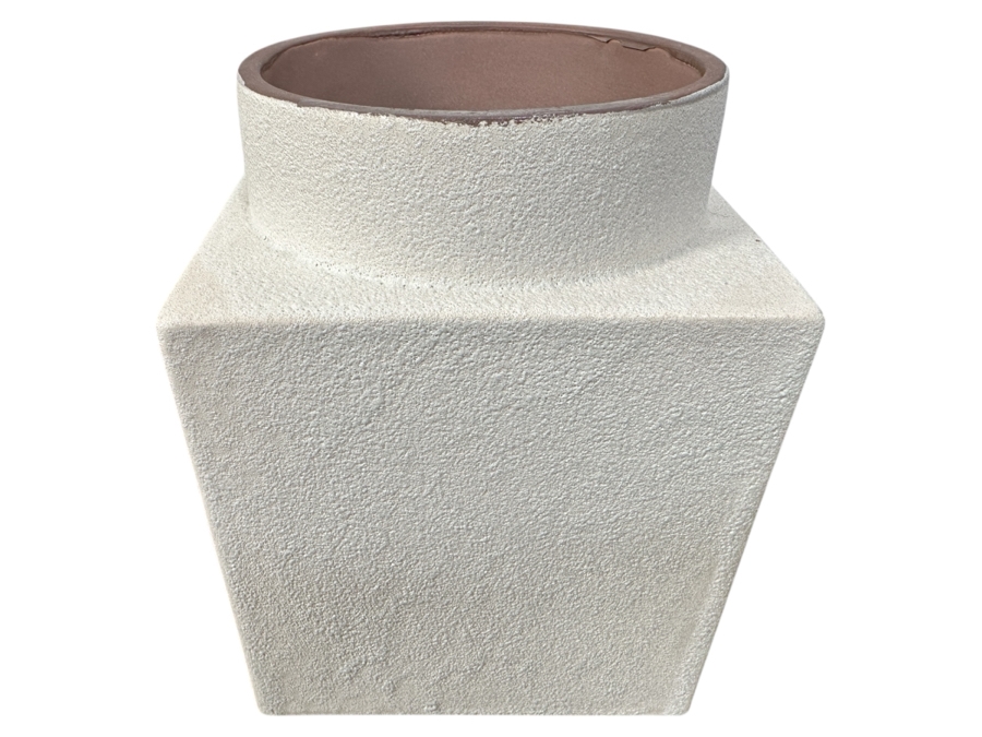 Just Added - West Elm White Ceramic Jar 8.5H