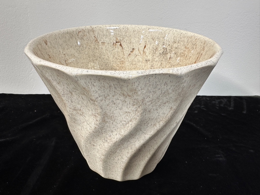 Just Added - Vintage Mid-Century Modern Bauer Pottery Swirl Design Flower Pot 8H [Photo 3]