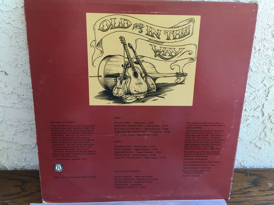 Old & In The Way ‎- Old & In The Way - Round Records - RX 103 - Jerry Garcia [Photo 2]