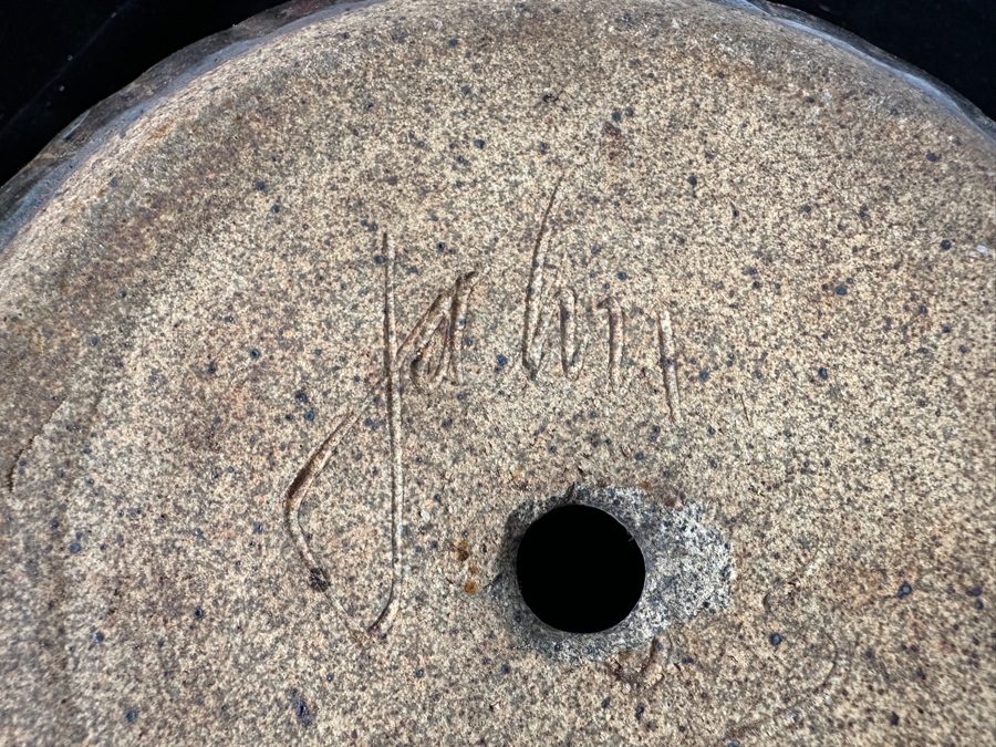 Just Added - Vintage Artist Signed Studio Pottery Flower Pot 5.5H [Photo 7]