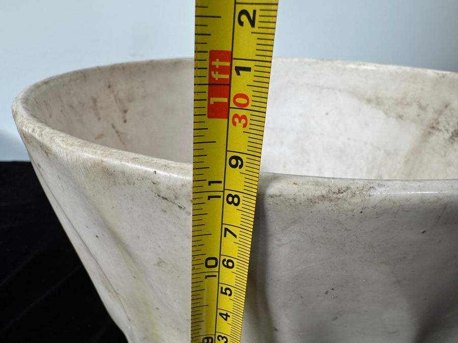 Just Added - Vintage Mid-Century Modern USA Pottery Swirl Design Flower Pot 11H [Photo 6]