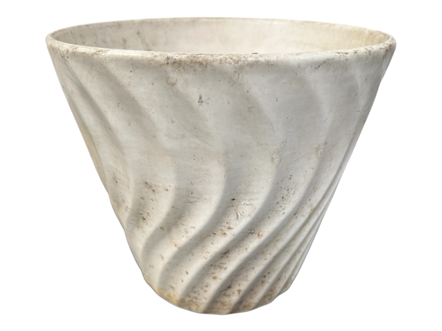 Just Added - Vintage Mid-Century Modern USA Pottery Swirl Design Flower Pot 11H