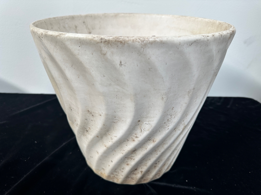 Just Added - Vintage Mid-Century Modern USA Pottery Swirl Design Flower Pot 11H [Photo 2]