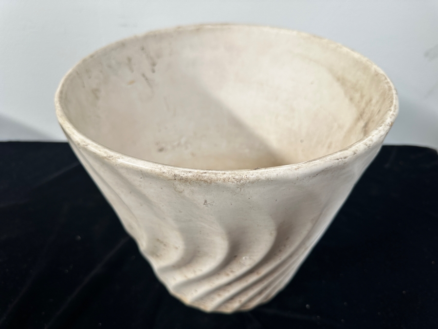 Just Added - Vintage Mid-Century Modern USA Pottery Swirl Design Flower Pot 11H [Photo 3]