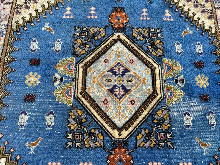 Just Added - Vintage Moroccan Hand Woven Wool Area Rug With A Tribal And Geometric Design 66 X 91 [Photo 5]