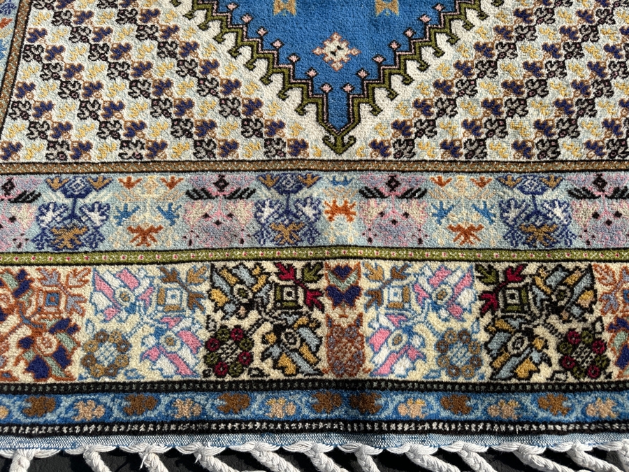 Just Added - Vintage Moroccan Hand Woven Wool Area Rug With A Tribal And Geometric Design 66 X 91 [Photo 2]